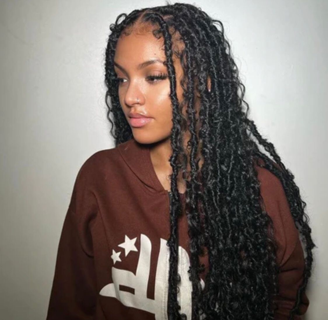 Faux locs style